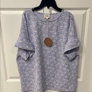 BiBi Women's Lavender Floral Blouse